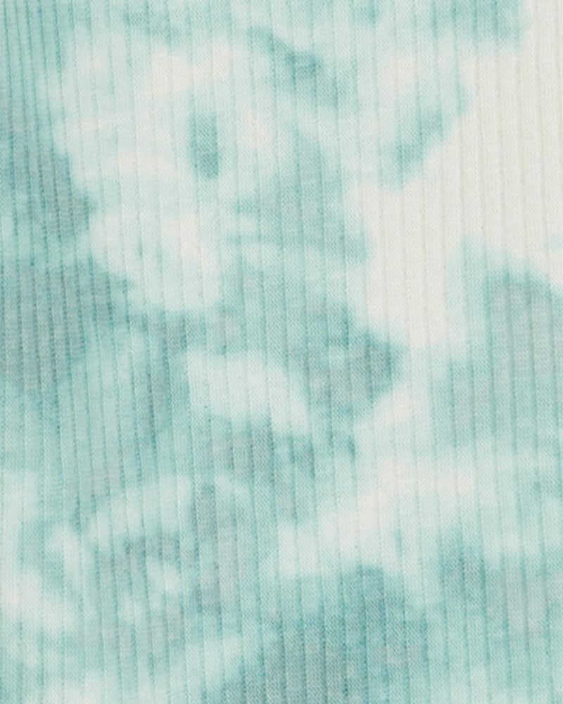Kid Tie Dye Ribbed Leggings - Blue, image 3 of 4 slides
