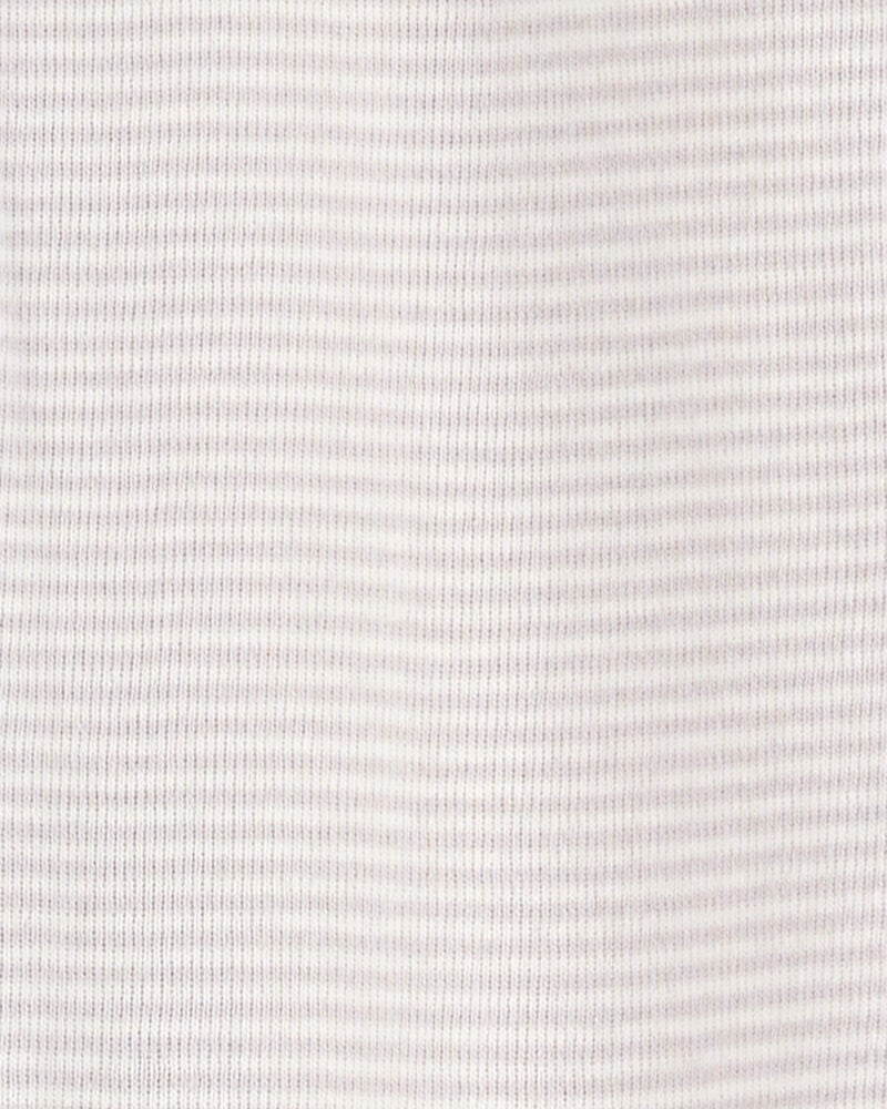 Baby 2-Pack Striped Elephant 2-Way Zip Cotton Sleep & Play Pajamas, image 2 of 4 slides