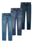 Kid 3-Pack Multi-Wash Straight-Leg Jeans Set, image 1 of 7 slides
