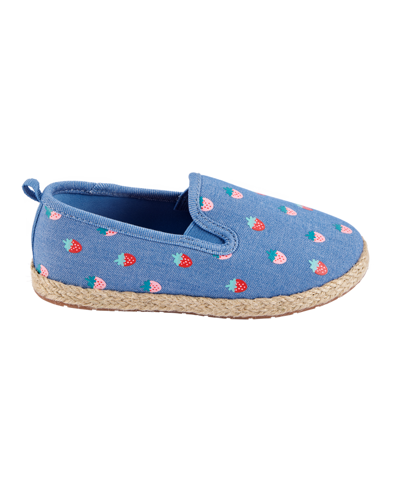 Toddler Strawberry Slip-On Casual Shoes - Blue, image 2 of 6 slides