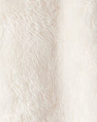 Baby Sherpa Hooded Long-Sleeve Jumpsuit - White, image 3 of 4 slides