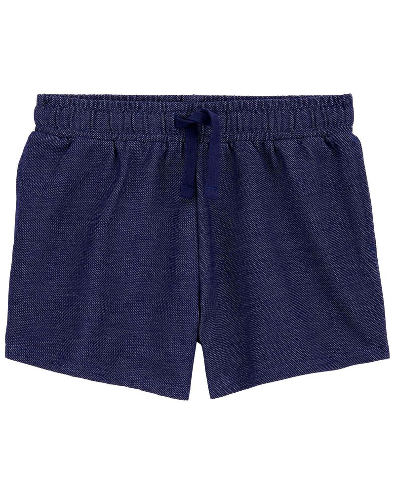 Kid Knit Denim Pull-On French Terry Shorts, image 1 of 2 slides