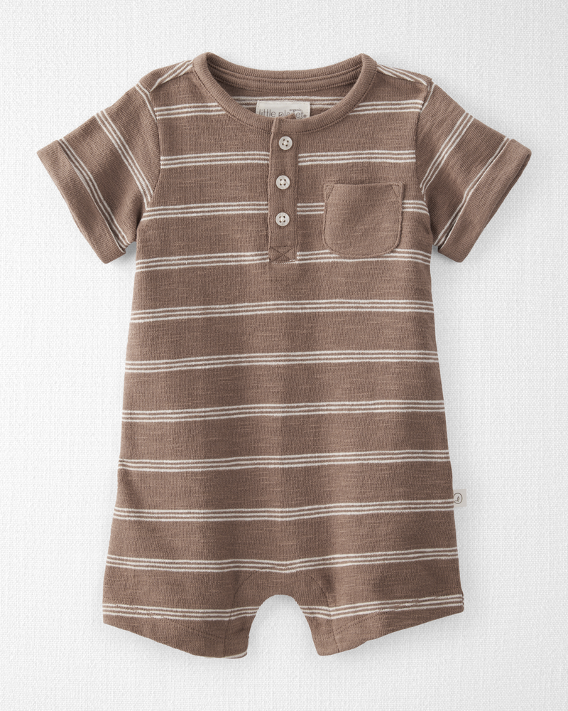 Baby Striped Romper Made with Organic Cotton, image 1 of 4 slides