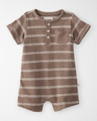 Baby Striped Romper Made with Organic Cotton, image 1 of 4 slides
