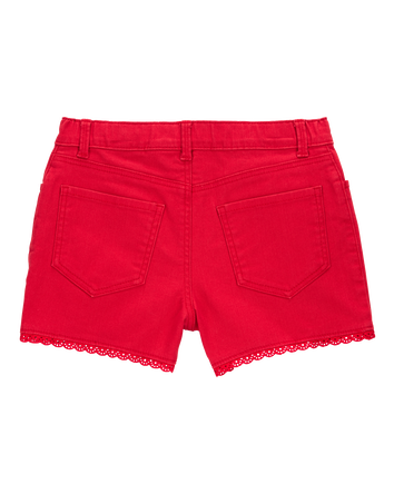Kid Iconic Eyelet Shorts - Red, 
