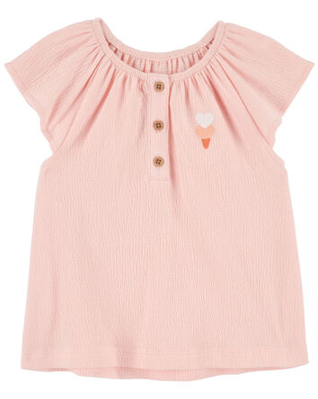 Toddler Ice Cream Crinkle Jersey Top, 
