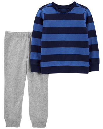Baby 2-Piece Striped Top & Jogger Set, 