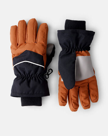 Boys Ski Glove - Black/Tan, 