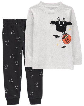 Toddler 2-Piece Halloween Bat Tee & Jogger Set, 