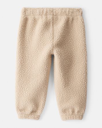 Baby Girl Cozy Jogger Pants - Brown, 