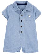 Baby Chambray Romper, image 1 of 3 slides