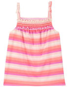 Baby Textured Smocked Tank, image 1 of 3 slides