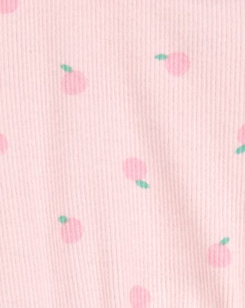 Baby Peach Print Sunsuit - Pink, 