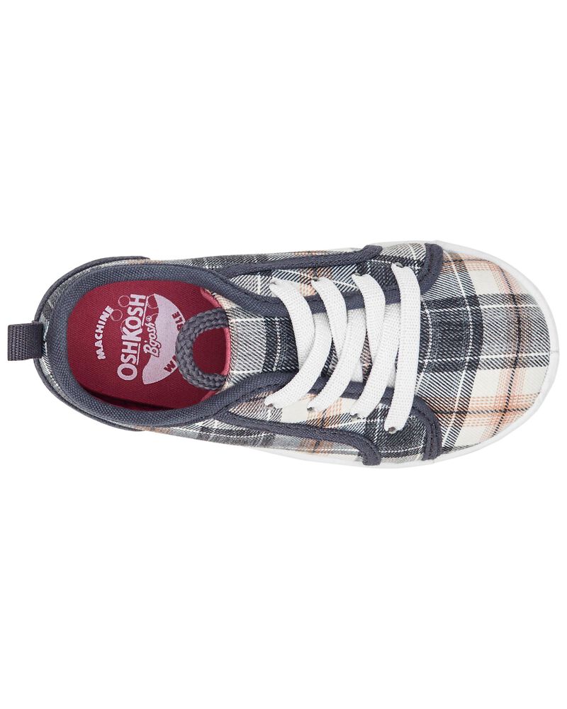 Toddler Plaid Canvas Sneakers, image 4 of 7 slides