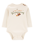 Baby My First Thanksgiving Long-Sleeve Bodysuit, image 1 of 3 slides