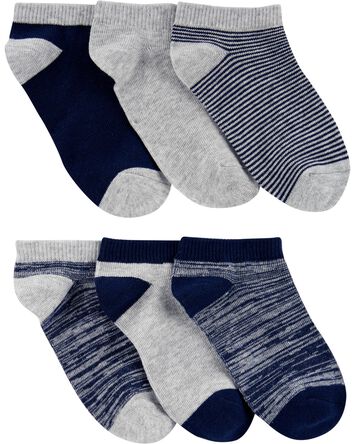 6-Pack No-Show Socks, 