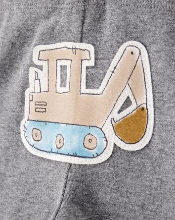 Baby Boy 3-Piece Construction Little Character Set® - White/Tan/Grey, 