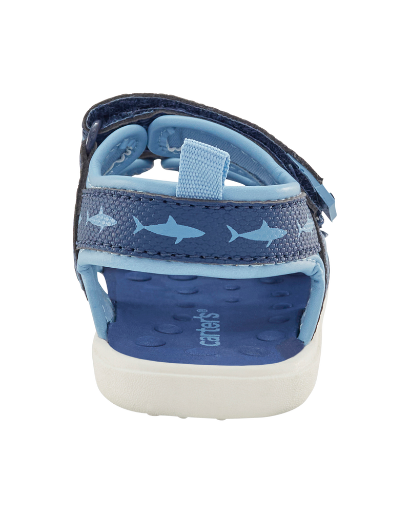 Baby Every Step® First Walker Shark Sandals - Blue, image 3 of 7 slides