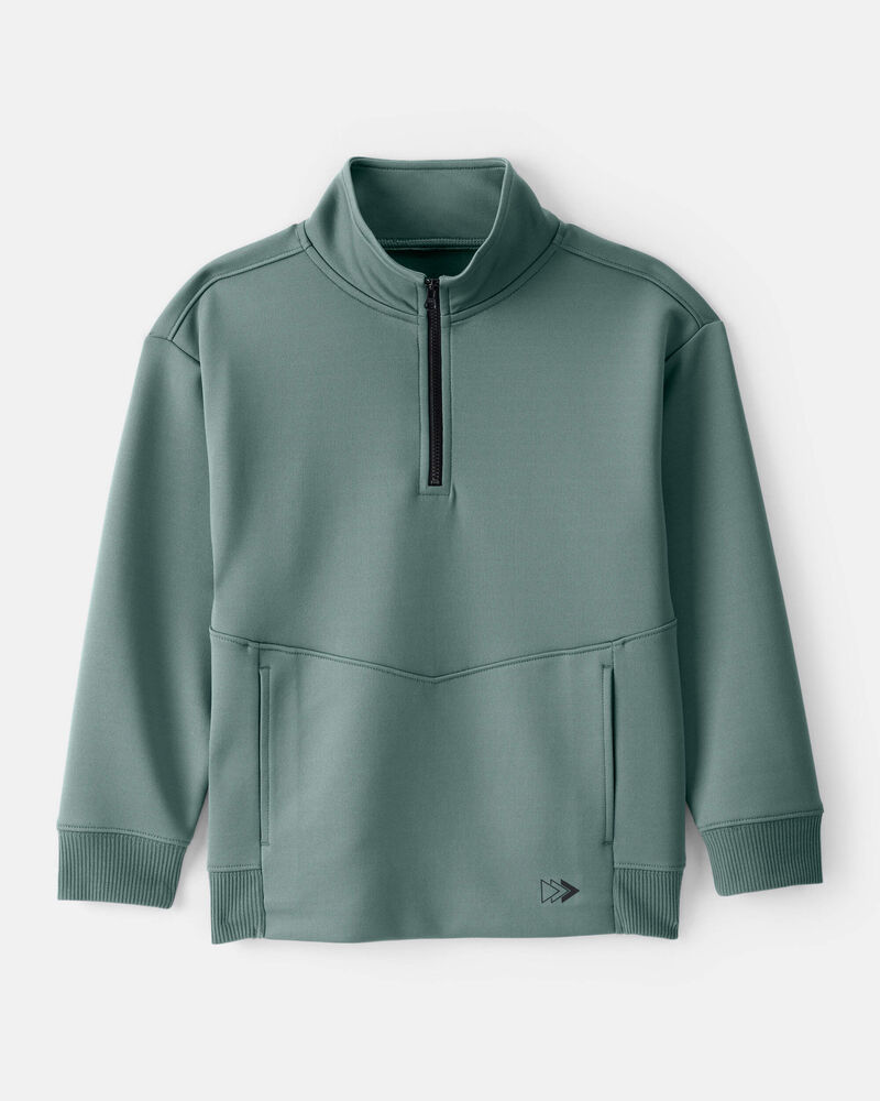 Boys Quarterzip Pullover - Green, image 1 of 3 slides