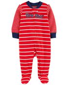 Baby Brother 2-Way Zip Cotton Sleep & Play Pajamas, image 1 of 4 slides