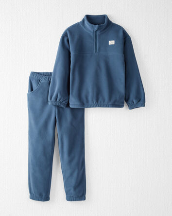 Kid Microfleece Set Made with Recycled Materials in Dark Sea Blue
, 