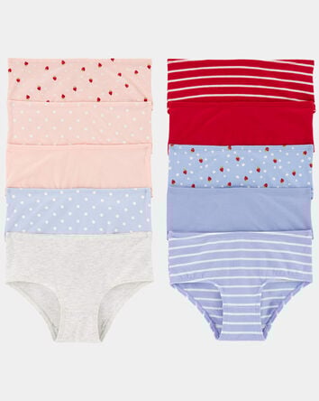 Toddler 10-Pack Strawberry Brief Stretch Cotton Undies, 
