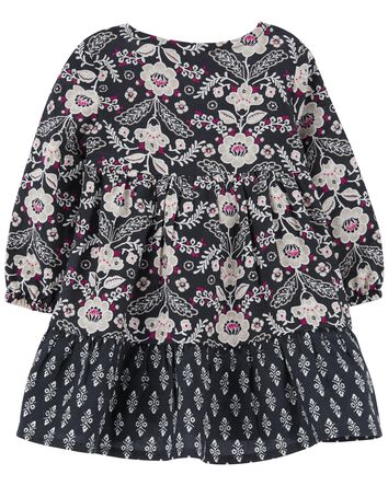 Baby Floral Twill Dress, 