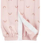Baby Preemie Rainbow Cotton Sleeper Gown, image 4 of 6 slides