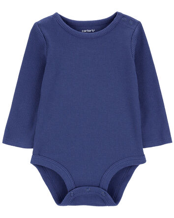 Baby 2-Pack Waffle Knit Long-Sleeve Bodysuits, 