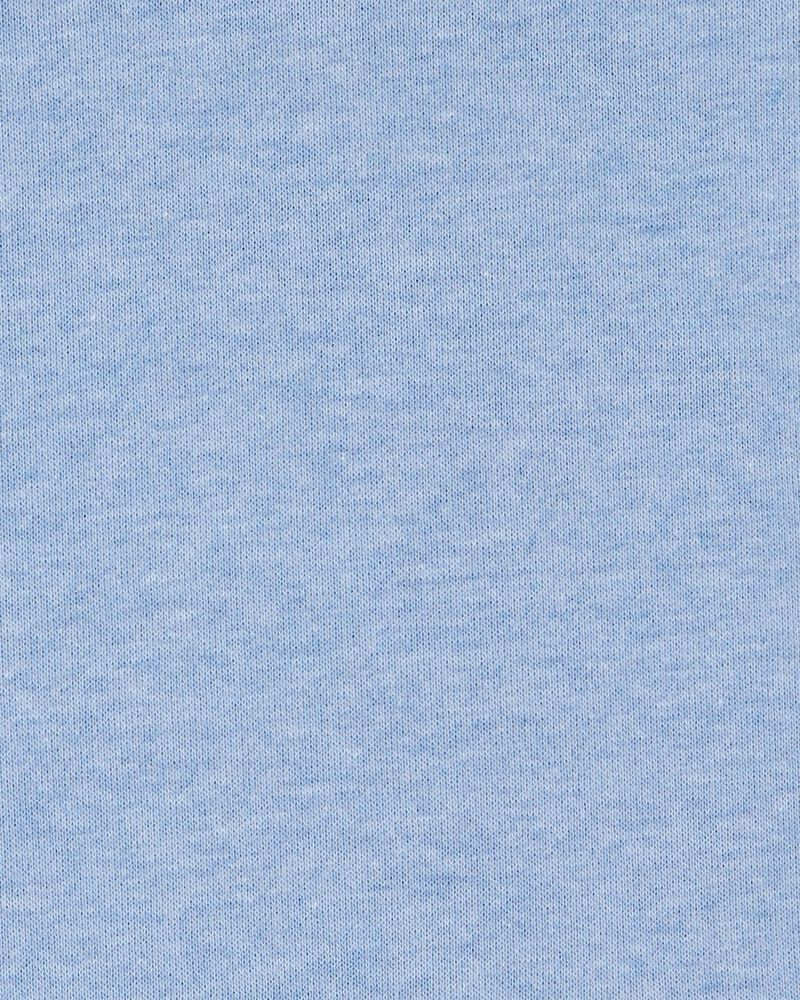 Kid Hooded French Terry Short-Sleeve Tee - Blue, image 2 of 3 slides