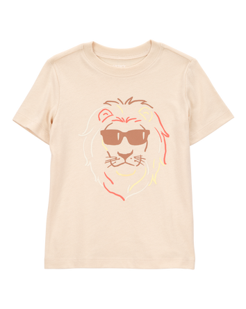 Toddler Boy Lion Short-Sleeve Graphic Tee - Brown, 