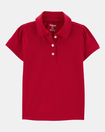 Toddler Pique Uniform Polo Shirt - Red, 