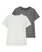 Kid 2-Pack Striped Short-Sleeve Tees, image 1 of 5 slides