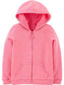 Pink - Kid Zip-Up French Terry Hoodie