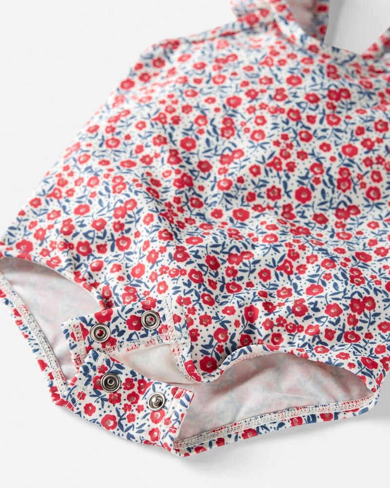 Baby Floral Print Recycled Swimsuit, image 3 of 5 slides