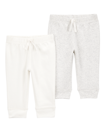Baby 2-Pack Pull-On Pants - Ivory, 