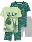 Green - Kid 2-Pack Shark-Print Pajamas Set