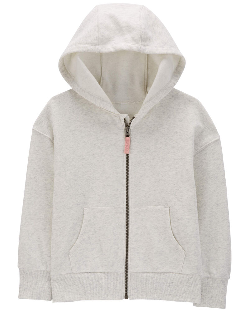 Kid Zip-Up Fleece Hoodie, image 1 of 3 slides