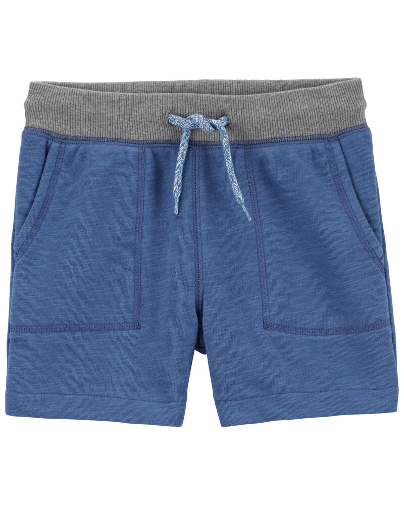 Baby Ribbed Knit Drawstring Shorts, image 1 of 2 slides