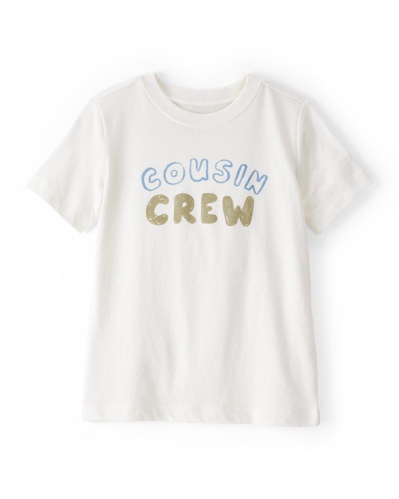 Toddler Cousin Crew Short-Sleeve Graphic Tee -White, image 1 of 3 slides