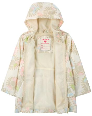 Toddler Floral Rain Jacket, 
