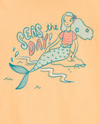 Kid Seas The Day Mermaid Graphic Tee, image 2 of 3 slides