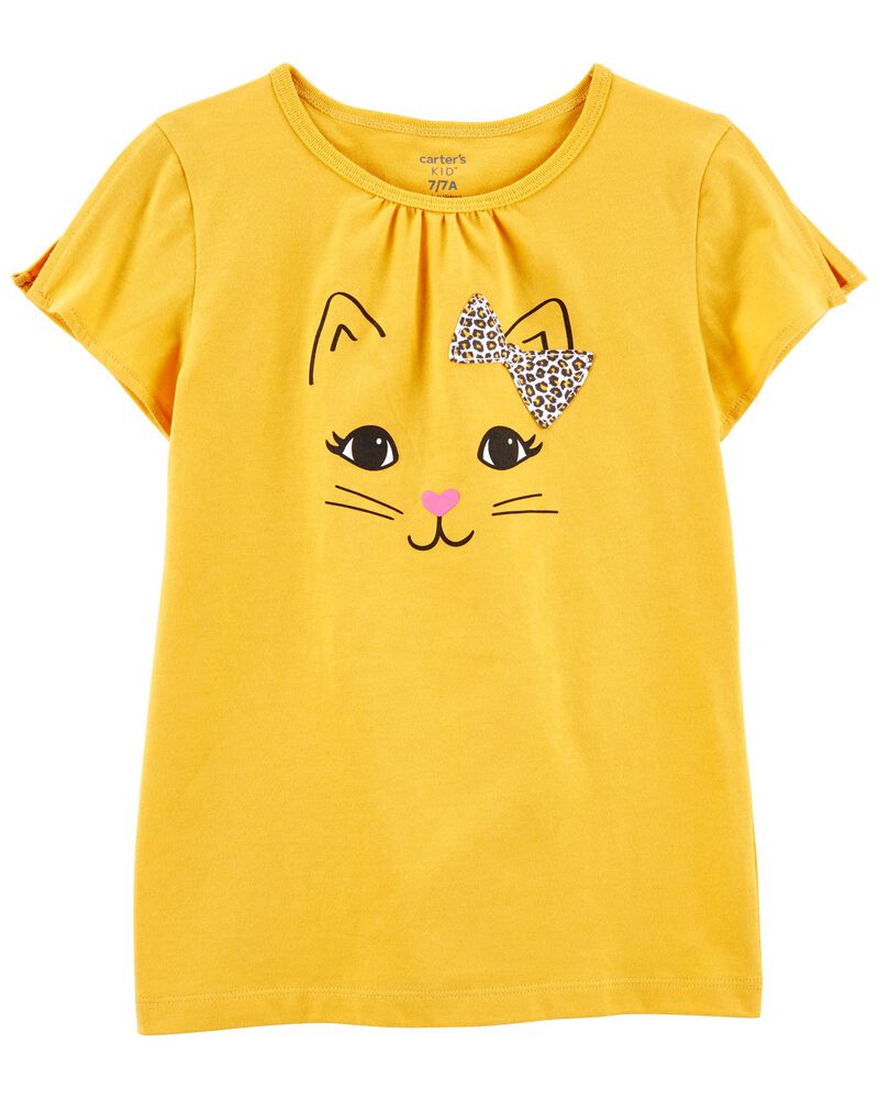 Kid Cat Bow Graphic Tee, image 1 of 3 slides