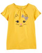 Kid Cat Bow Graphic Tee, image 1 of 3 slides
