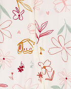 Baby Girl Zip-Up Floral PurelySoft Sleep & Play Pajamas, image 3 of 5 slides