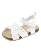 Baby Butterfly Faux Cork Sandals - White, image 6 of 7 slides