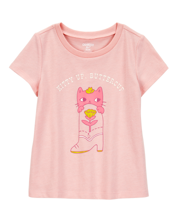 Toddler Kitty Up Buttercup Short-Sleeve Graphic Tee - Pink, 