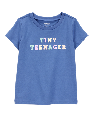 Toddler Tiny Teenager Short-Sleeve Graphic Tee - Blue, 