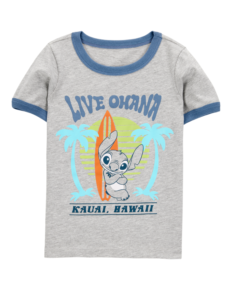Toddler Disney© Lilo & Stitch Short-Sleeve Graphic Tee - Grey, image 1 of 2 slides