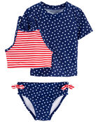 Toddler 3-Piece Rashguard Swimsuit Set, image 1 of 4 slides